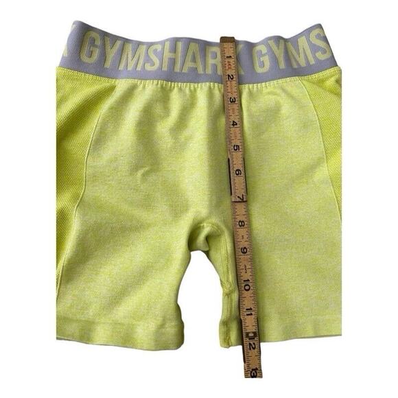 Gymshark Shorts Womens Sm Green Flex Tights Compression Gym Mid Rise Spellout - Picture 5 of 6